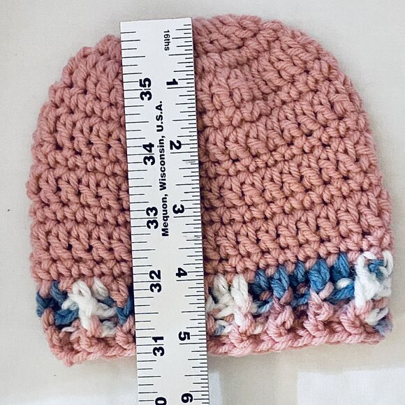 Baby Blanket Handmade Crochet with Coordinating Crochet Beanie Hat Set - Picture 10 of 10